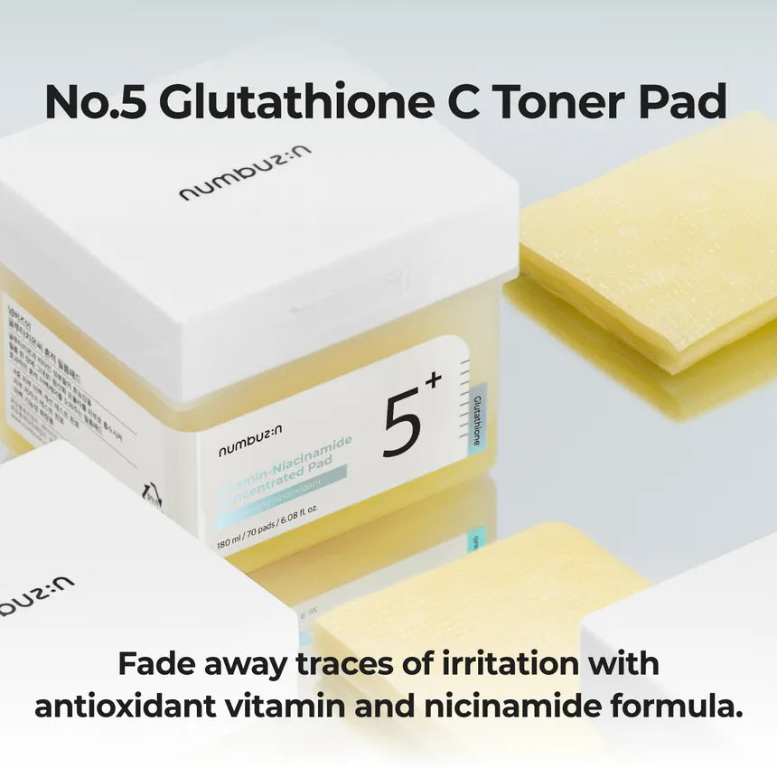 numbuzin - No.5+ Glutathione Vitamin-Niacinamide Concentrated Pad 70 Pads