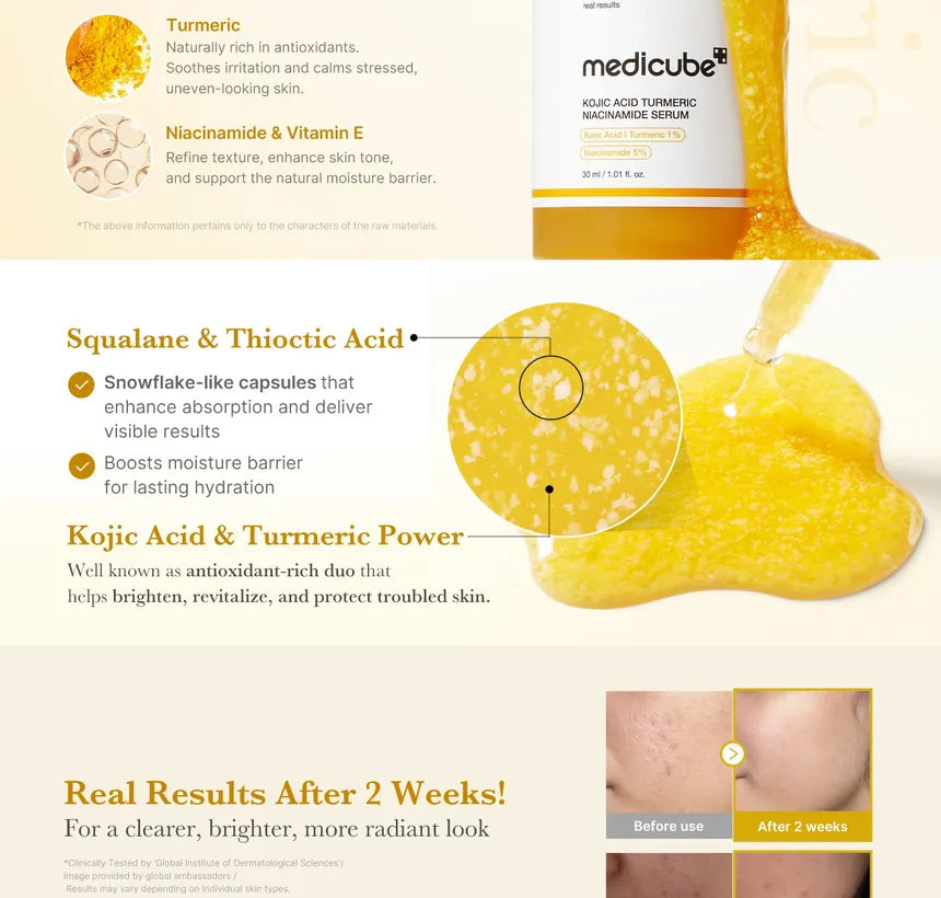 medicube - Kojic Acid Turmeric Niacinamide Serum 30ml
