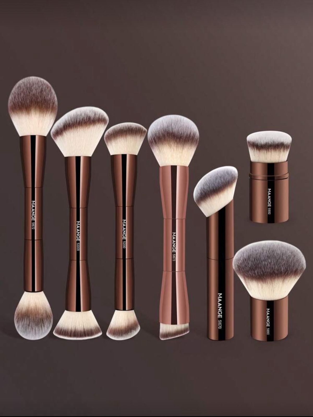 7pcs makeup brushes + makeup bag